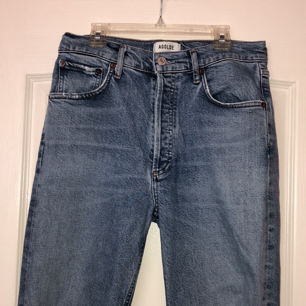 Agolde “Riley” High Rise Distressed Jeans, Size 27. - Picture 5 of 14